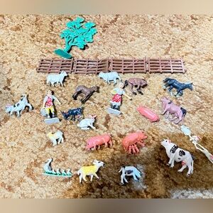 Vintage PVC Farm Animal Figurines. Lot Of 20.